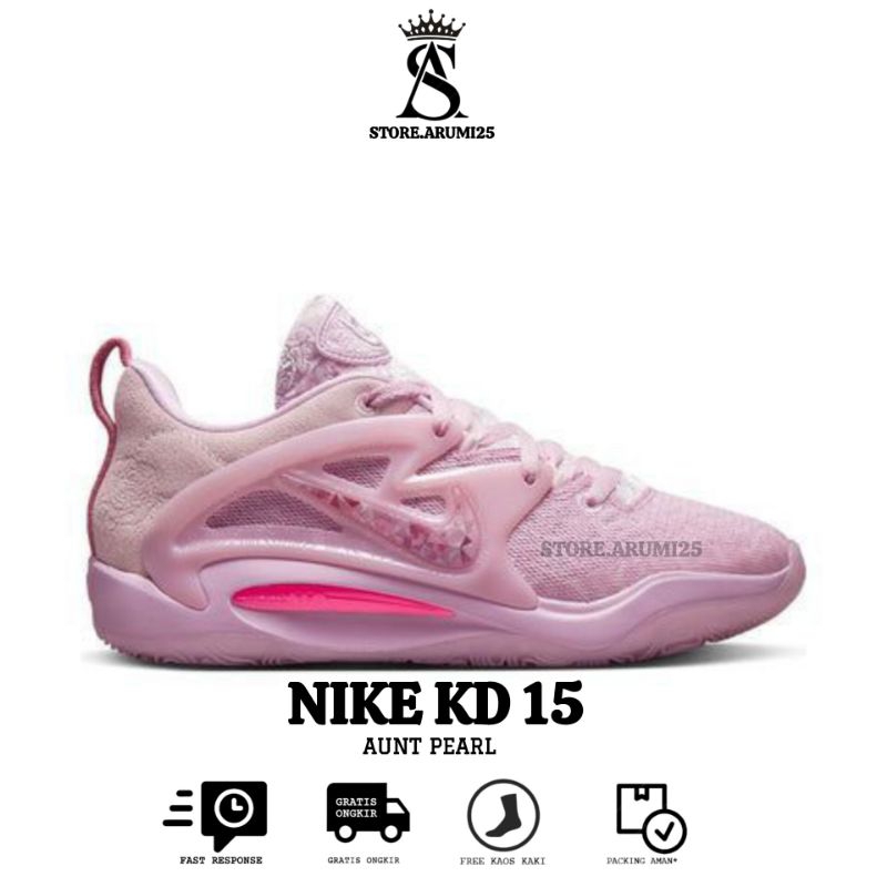 Jual Sepatu Basket Women's Nike KD 15 Pink//White