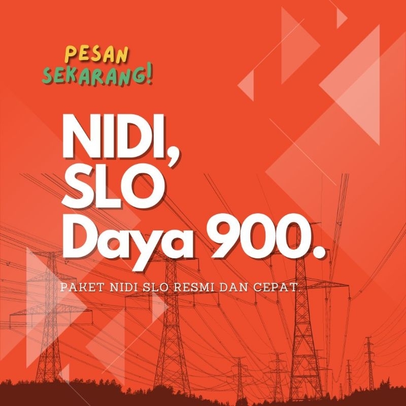 SLO PLN MOBILE DAYA 900 PAKET NIDI SLO PASANG LISTRIK SLO DAN NIDI SELURUH INDONESIA