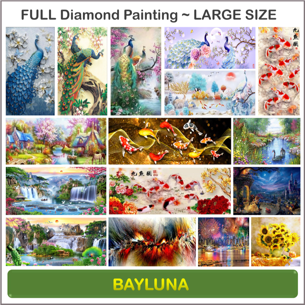BYL DIY Diamond Painting Size JUMBO, Diamond Painting Large Full Drill Diamond Painting Lukisan Sula
