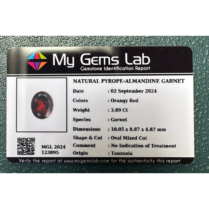 Natural PYROPE-ALMANDINE GARNET