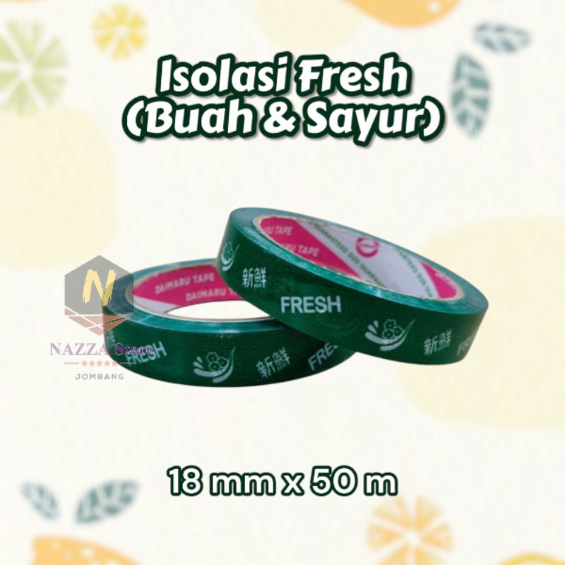 Isolasi Solasi Fresh Buah Sayur Salad 18mm x 50m 1 roll