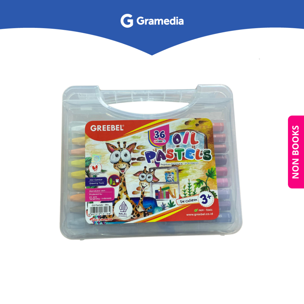 

Gramedia Depok - GREEBEL Crayon Krayon Kids 36 Warna / Kids Oil Pastel 36
