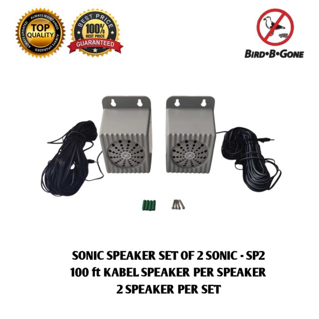 Speaker Tambahan BIRD B GONE Sonic Speaker Set of 2 Sonic-SP2 Pengusir Hewan Burung Speaker Set