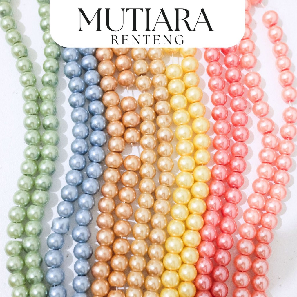 Payet Mutiara Sintetis Mutiara Berat Rentengan 6 MM