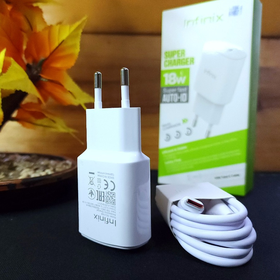 Casan Infinix 18 Watt / Chargeran HP Infinix 18 watt. [FAST CHARGING AKTIF] SCU18W