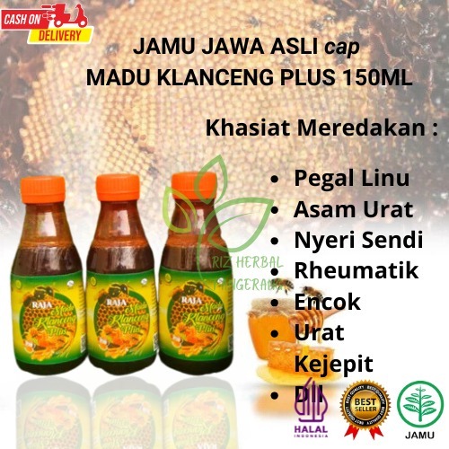 

JAMU CAP RAJA MADU KLANCENG PLUS 150ml PEGAL LINU ASAM URAT NYERI SENDI