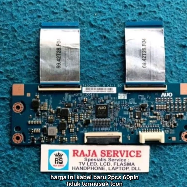 kabel tv samsung UA43M5100 UA43M5100AK lvds flaxible dari tcon ke panel lcd 60pin