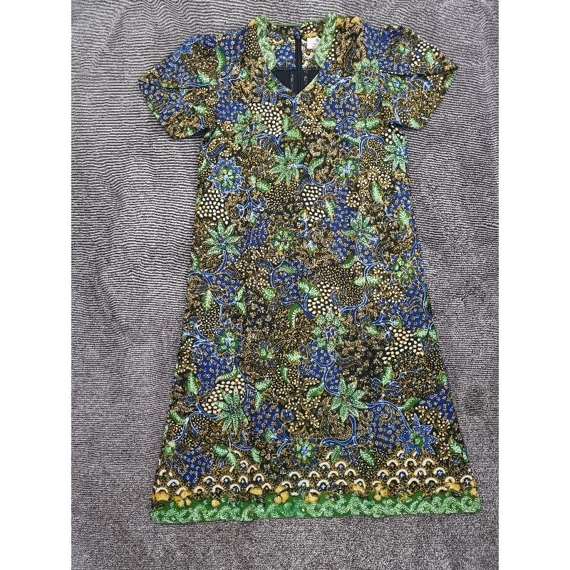 Preloved Dress Wanita Batik Lasem bunga**