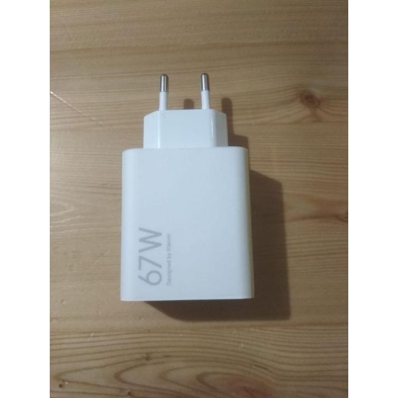 ADAPTOR KEPALA CHARGER XIAOMI 67W FAST CHARGING ORIGINAL 100% MDY-12 -EU