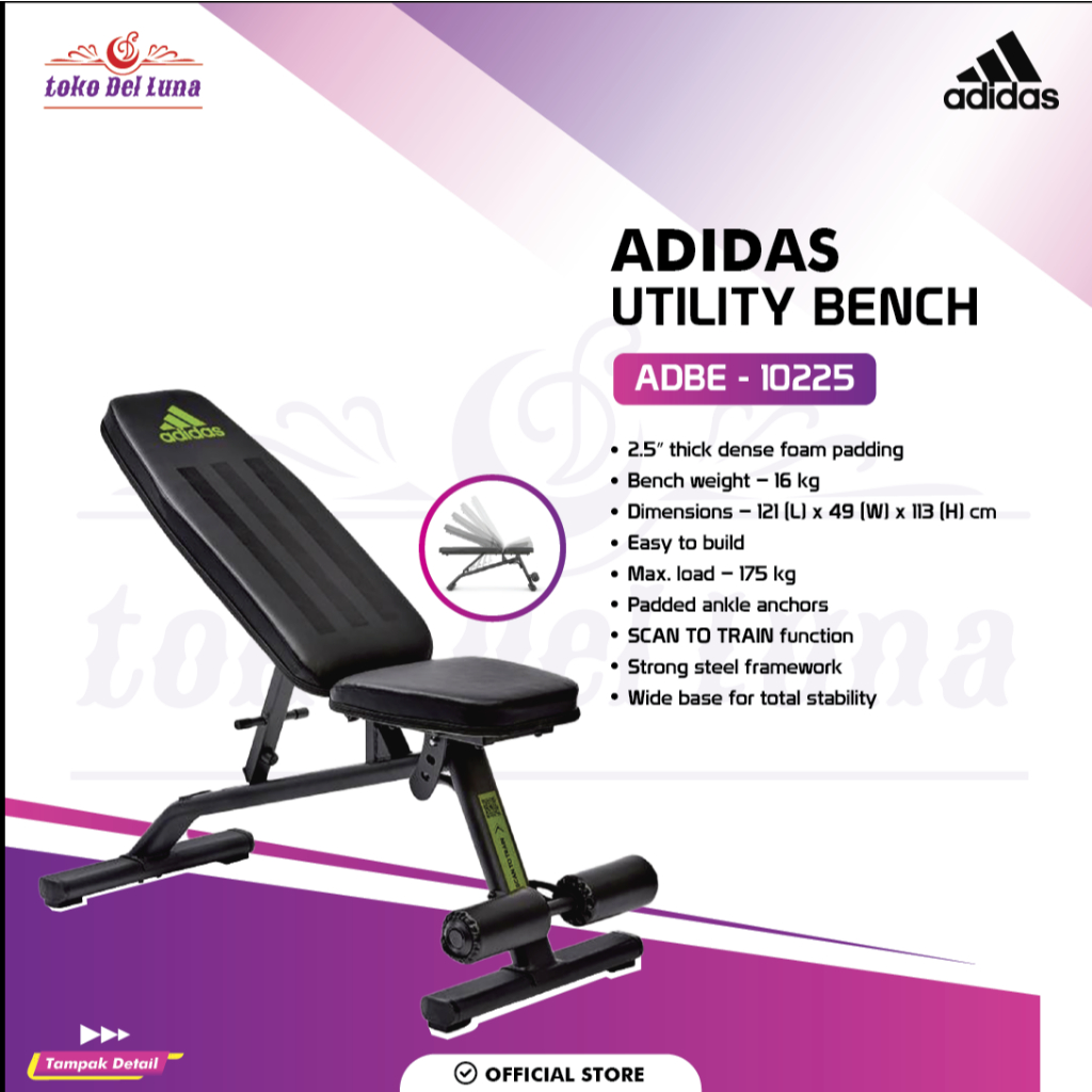 ADIDAS Utility Bench / Sit Up Bench / Kursi Fitness