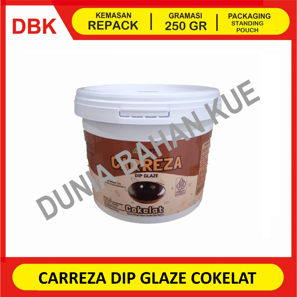 

GLAZE DARK CHOCOLATE - REPACK 250 GR / COKELAT DIP GLAZE SELAI OLESAN TOPPING