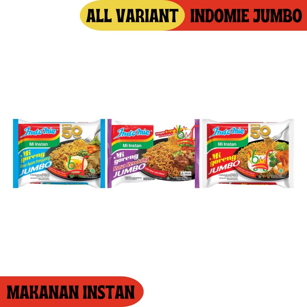 

Indomie Jumbo Mie Instan Goreng Kemasan Besar All Variant