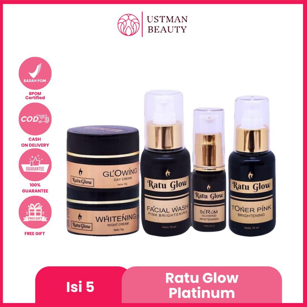 Ratu Glow Skincare Platinum Skincare Ratu Glow Paket Acne dan Whitening Mencerahkan Wajah Original