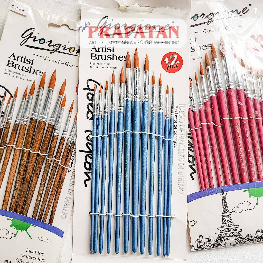 

RB Kuas Lukis Set Giorgione G-818-12A Paint Brush Set