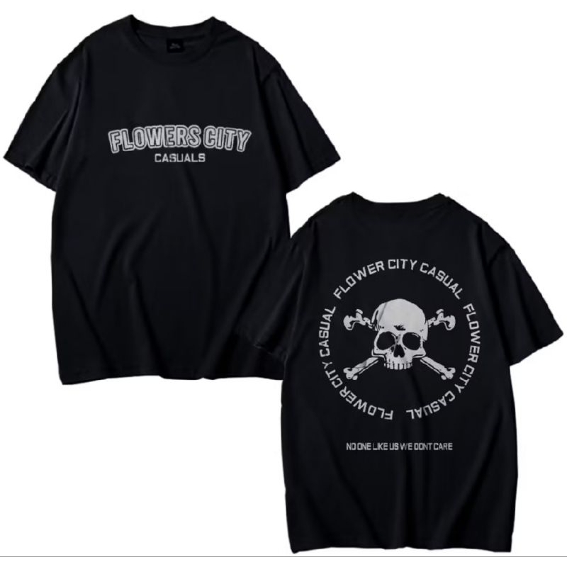 KAOS FLOWERS CITY MODEL TERBARU