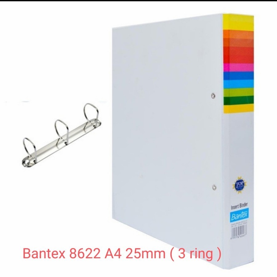 

Ordner Inset Binder Bantex 3 ring / lubang 8622 A4 25mm ( pcs )