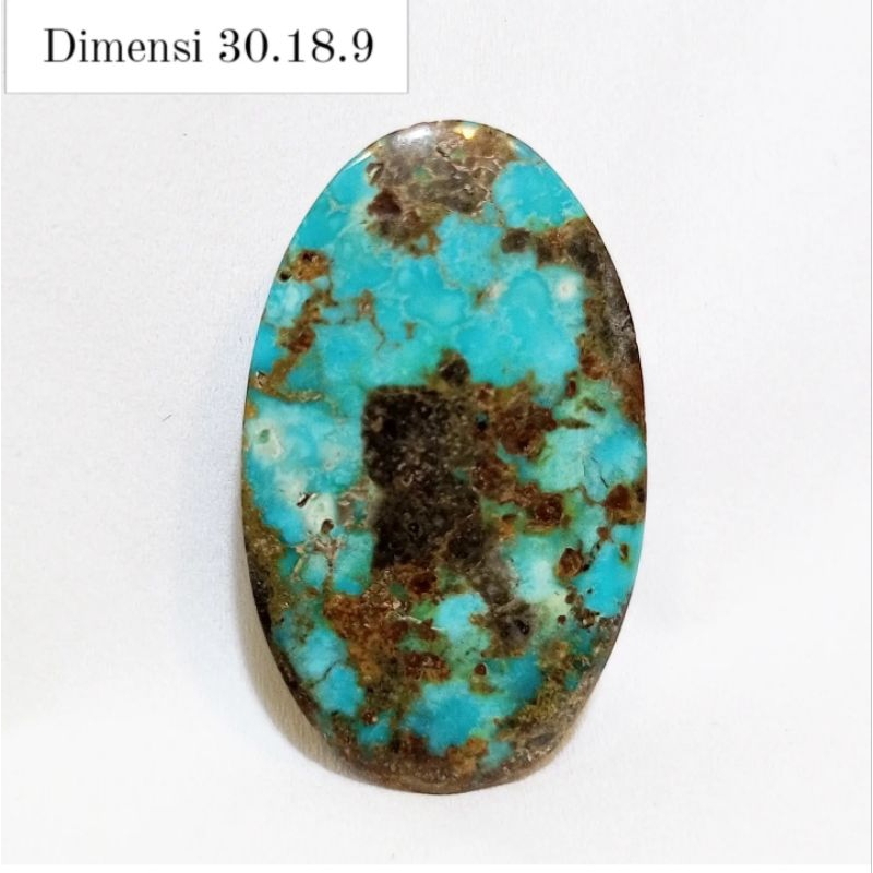 Natural Pirus Persia Biru Toska Jumbo Lawasan Urat Emas