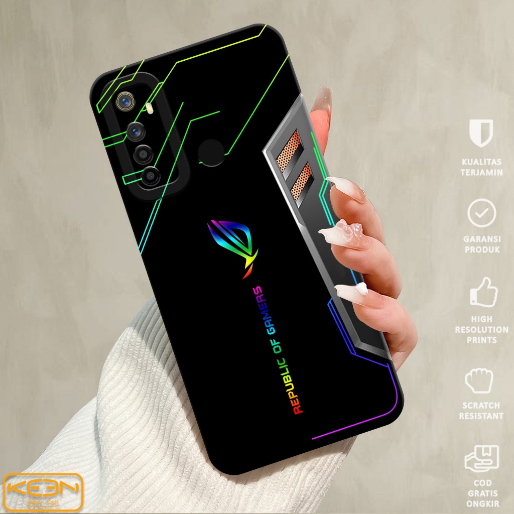 Case Realme 5 5I 5S - Casing Hp Realme 5 5I 5S Motif Logo ROG - Softcase Realme 5 5I 5S - Softcase H