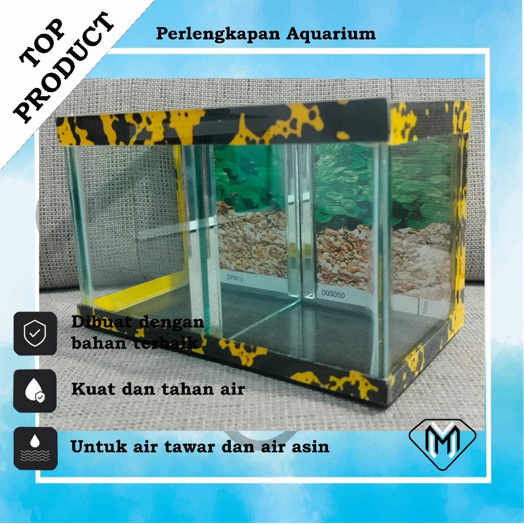 aquarium set lengkap sekat dua atau kama 2 sudah dapat berbagai perlengkapan aquarium.
