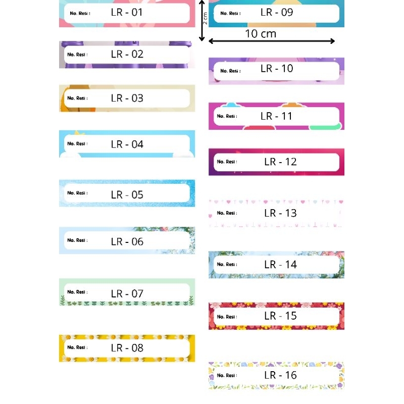 

STIKER LABEL RESI isi 100pcs