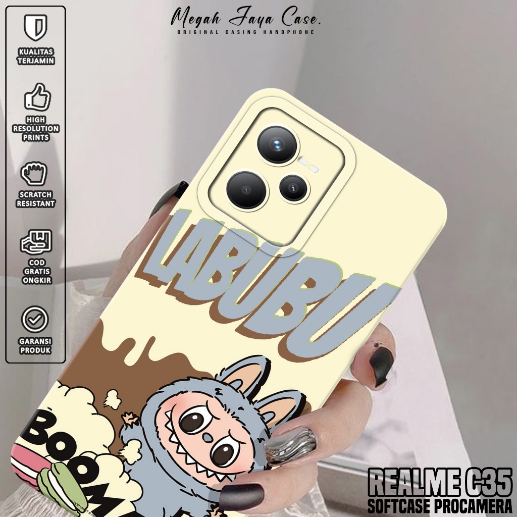 Case Realme C35 - Softcase Hp Realme C35 Motif labubu - Silikon Hp Realme C35 - Kondom Hp Realme C35