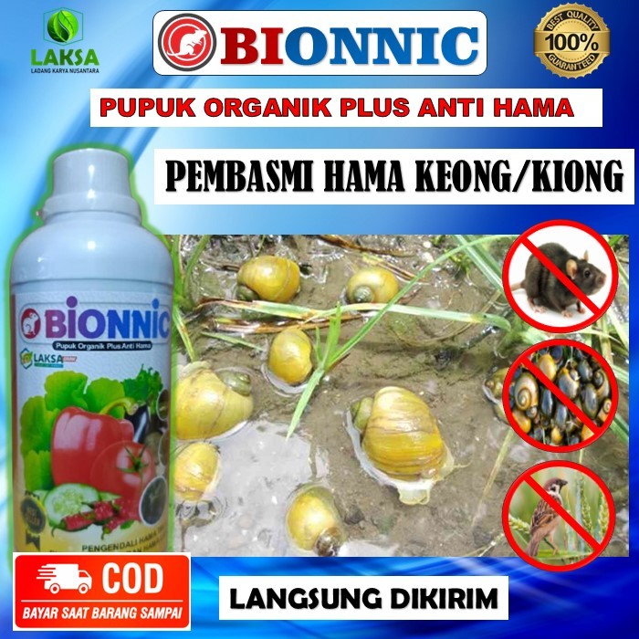 Bionnic Obat Semprot Hama Keong Sawah Paling Ampuh - Bionnic Pupuk organik Pengendali Hama Keong Mas
