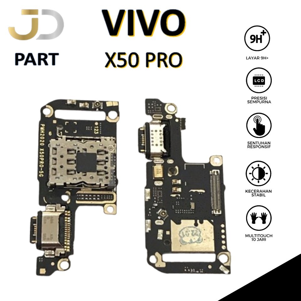 FLEXIBEL PAPAN CAS VIVO X50 PRO+ CONNECTOR CHARGER + CONNECTOR SIM + MIC