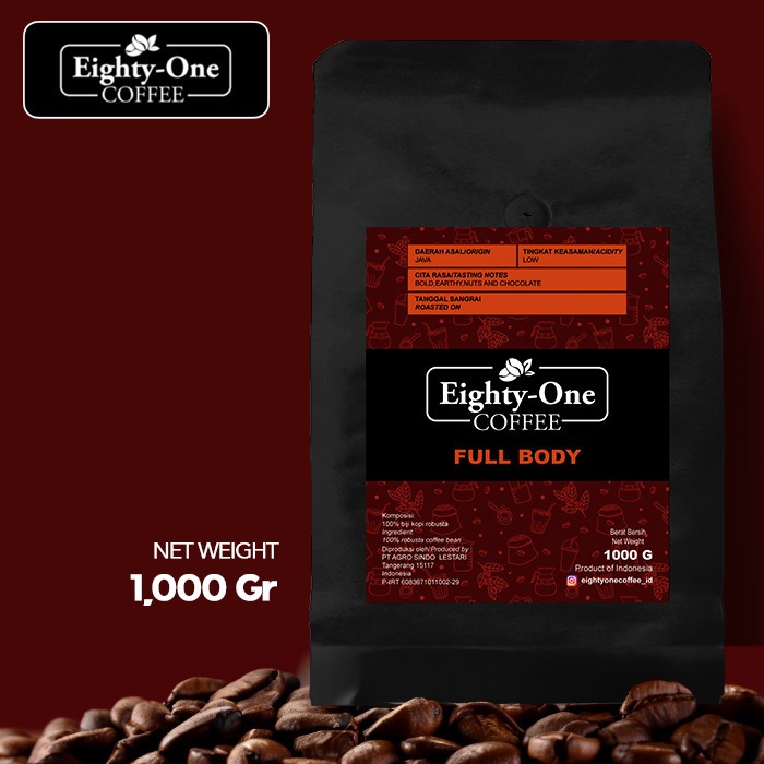 

Full Body Eighty-One Coffee, Kopi Robusta 100%