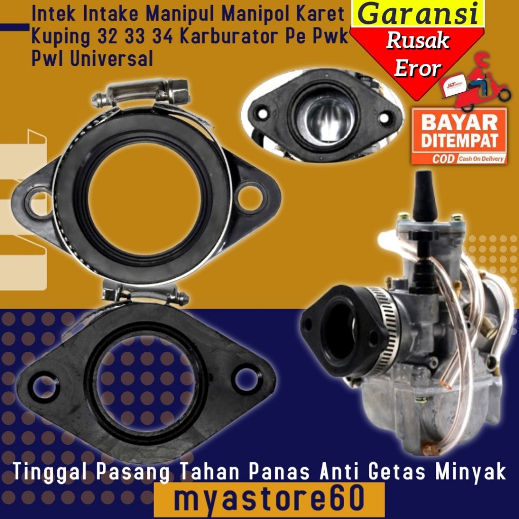 Intek Intake Manipul Manipol Karet Hitam Kuping Karbu Karburator Pe Pwl Pwk 32 33 34 Pe 32 Pe 33 Pe 