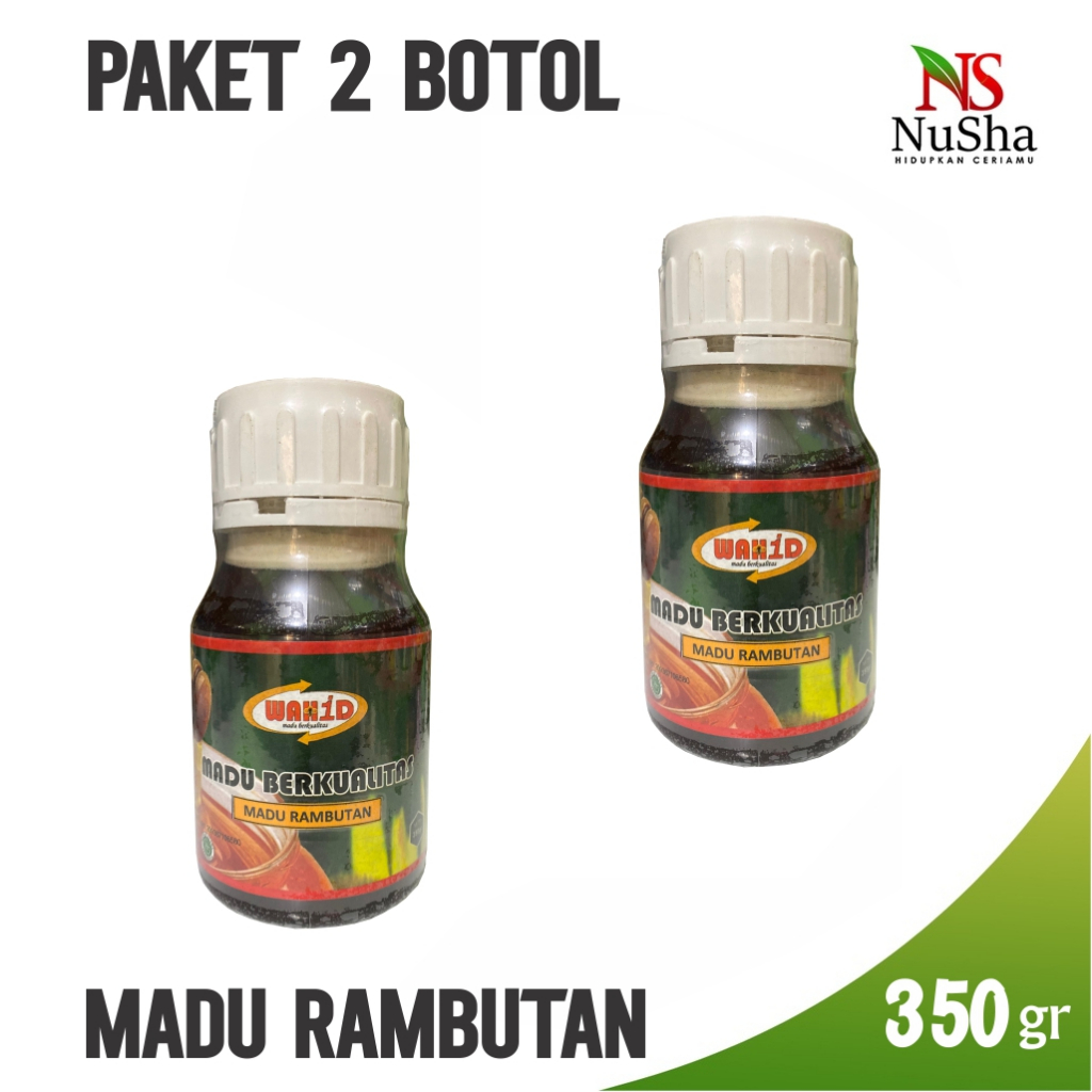 

Paket 2 Botol Madu Rambutan - Madu Wahid Nusha Dengan Ekstrak Alami Berat 350gr