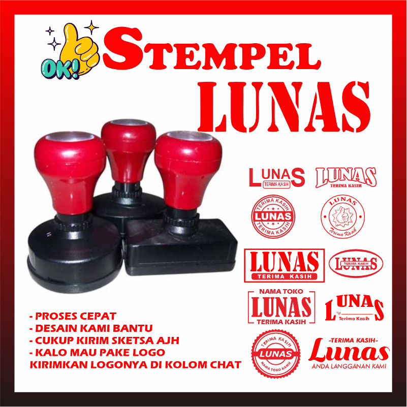 

Stempel LUNAS Stempel Custom Desain Otomatis Satu Hari Jadi