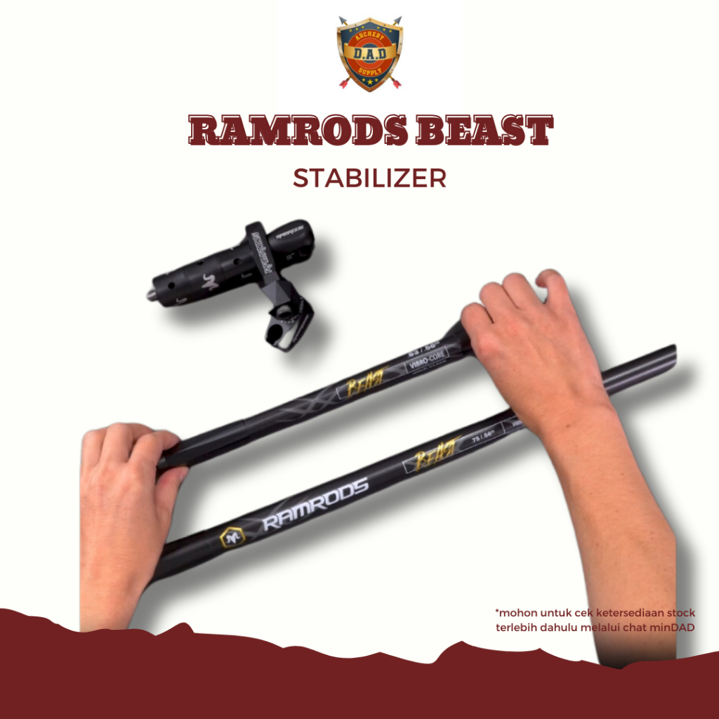 RAMRODS BEAST STABILIZER LENGKAP / JUAL TERPISAH (LONG - SHORT - VBAR EDGE SINGLE ADJ)