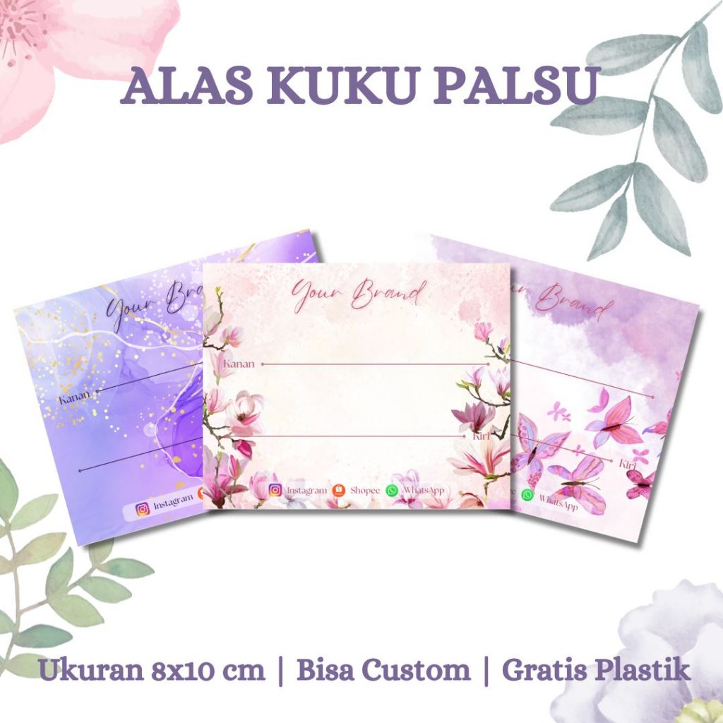 

ALAS KUKU PALSU | KERTAS ALAS KUKU PRESS ON NAILS | ALAS KUKU BISA CUSTOM GRATIS PLASTIK