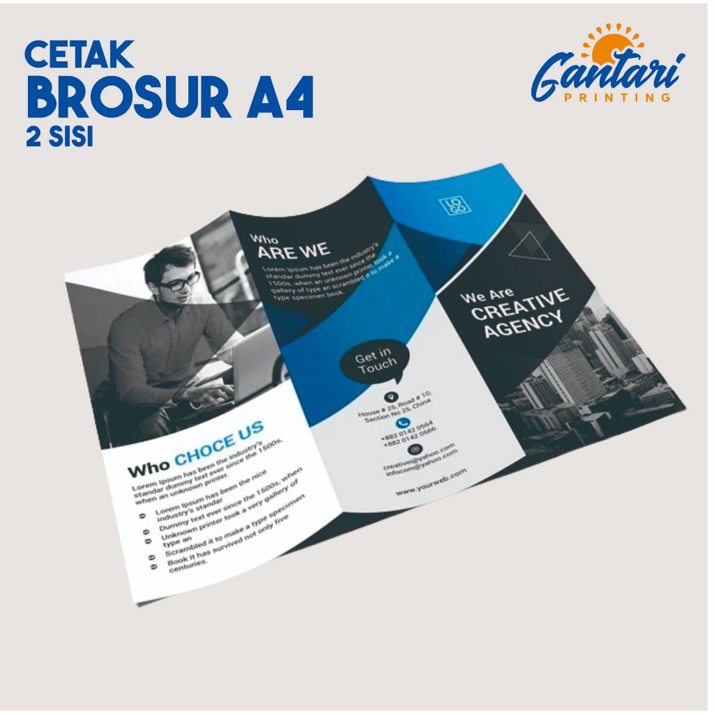 

Brosur A4 Lipat 3 , Print Full Color 2 Sisi/ Cetak Brosur Murah A4 / Print Flayer
