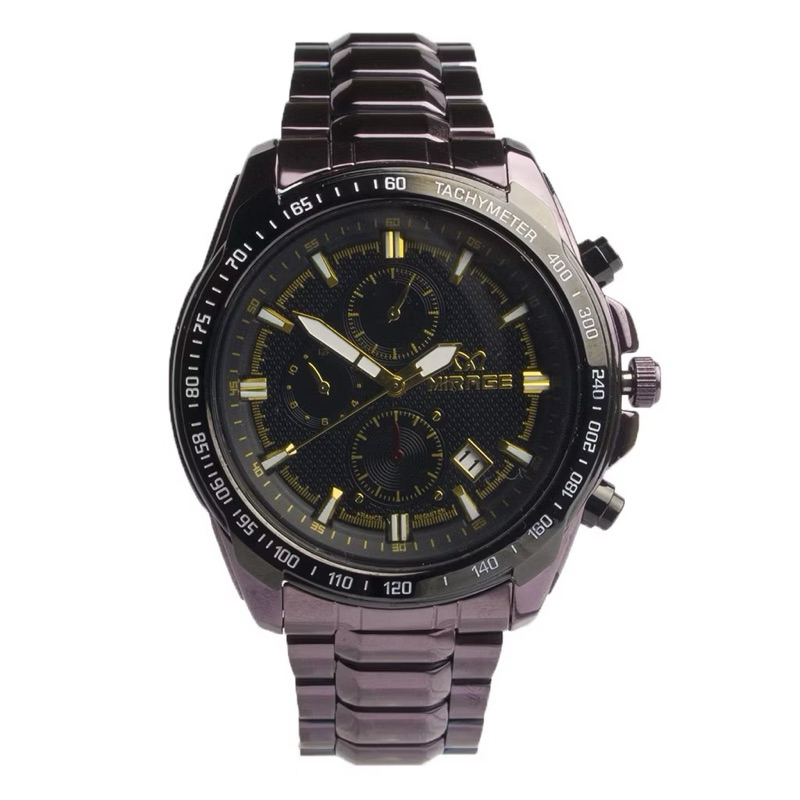 Jam Tangan Mirage Pria 8305 M Black Rosegold  /Jam Tangan Pria Chrono Sporty / Jam Tangan Pria Sport