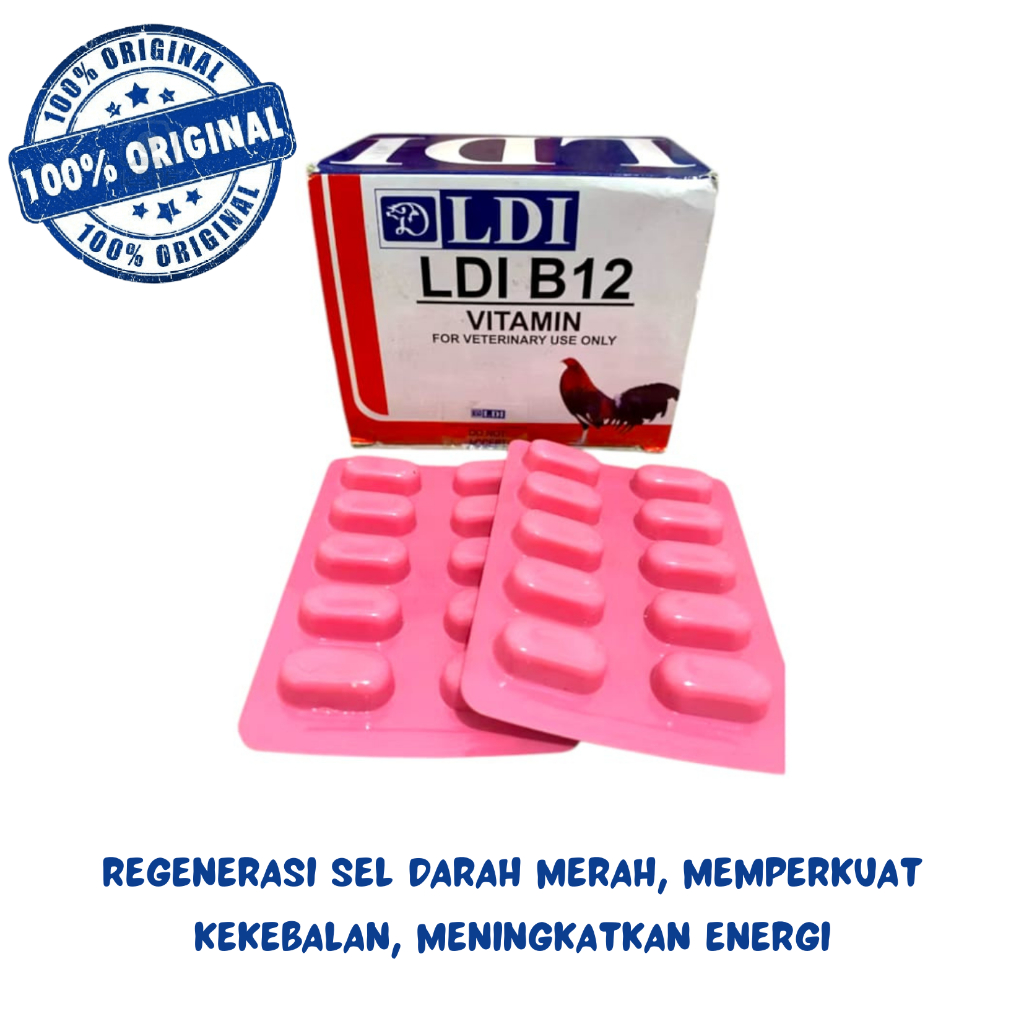 LDI B-12 ( 1 STRIP ) - Vitamin Ayam Phillipines Suplemen Ayam B12