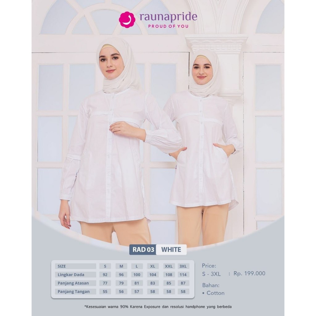 ATASAN DEWASA RAUNA RAD 03 WARNA WHITE