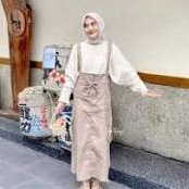 Istimewa OVERALL NAJMA JUMPSUIT WANITA ROK CARGO DEWASA PANJANG JUMBO XXXL