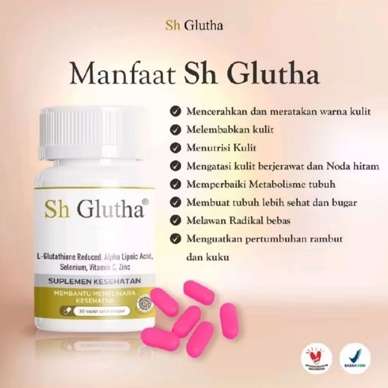 SH Glutha Whitening Booster / Suplemen Glutathione ORIGINAL