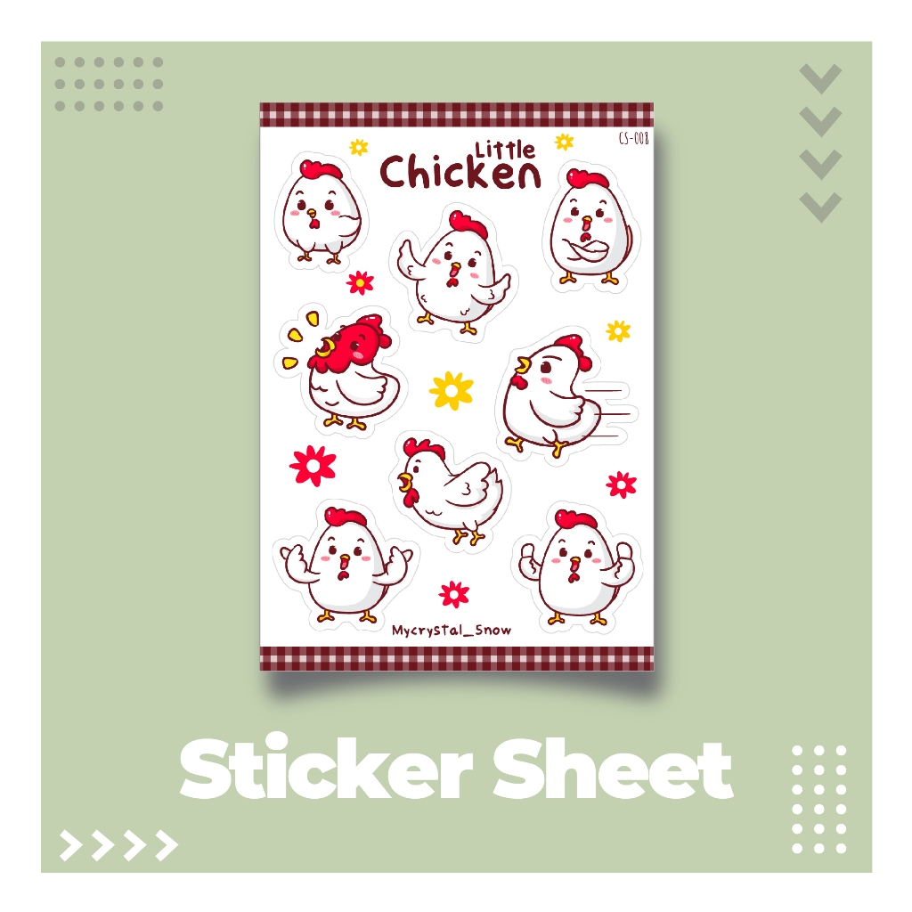 

Sticker Sheet | Little Chick Set | For Deco and Journalling