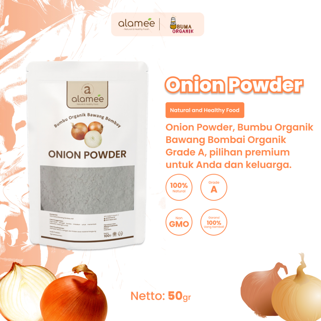 

Bawang Bombay Bubuk Onion Powder Ground Spice Bumbu Bombai Dapur Organik Rempah Rimpang Murni Asli