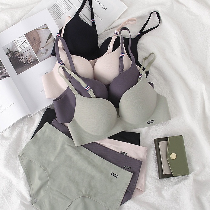 Kilat Fairygirlid Set BraCelana dalam wanita Sexy Fashion Korea Gym Olahraga Bh Women Tanpa Kawat Im