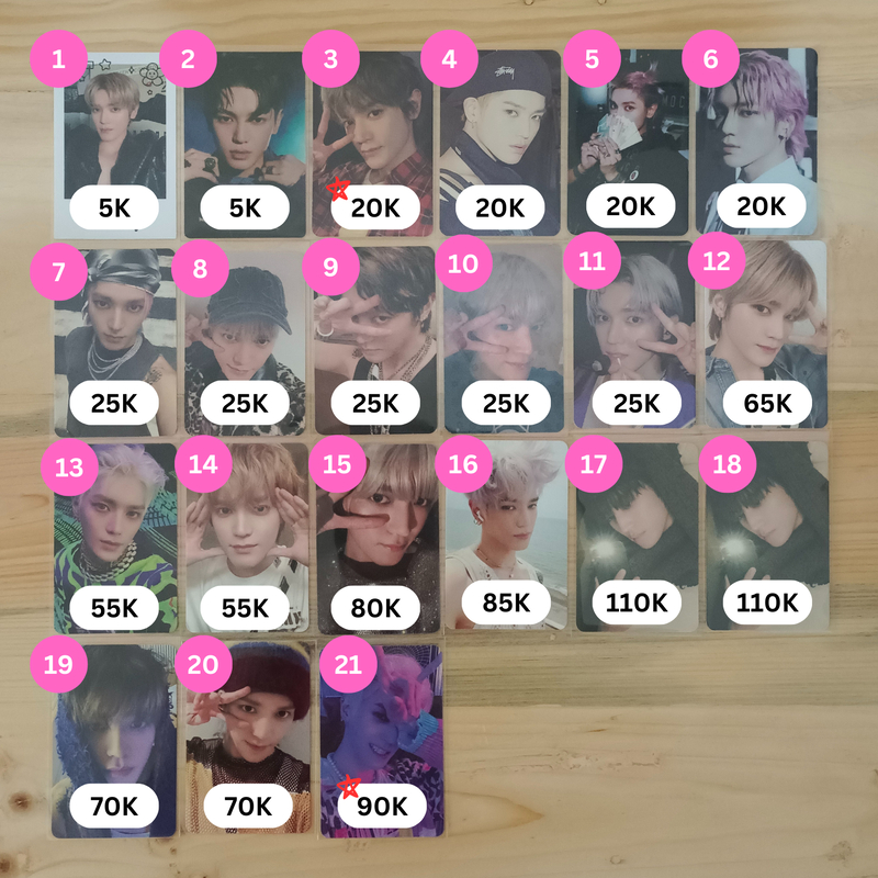 part 2 photocard pc nct 127 taeyong tap shalala