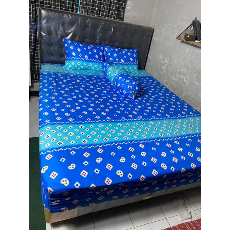 Sprei Motif Batik Jumputan Ukuran 180x200 Doubel Karet /Anti Geser