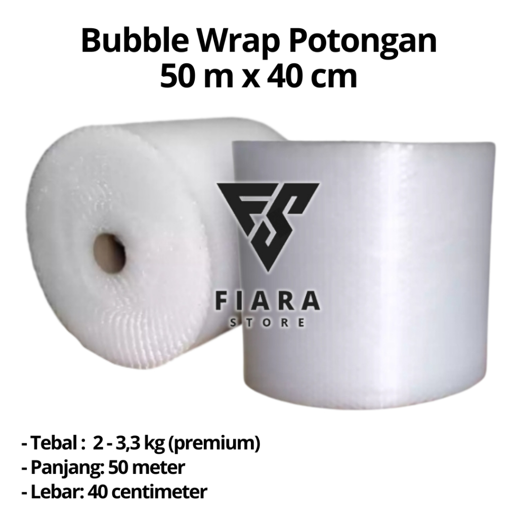 

InJO Bubble Wrap Potongan 50 m x 40 cm (Super Tebal Ukuran Sepertiga Roll)