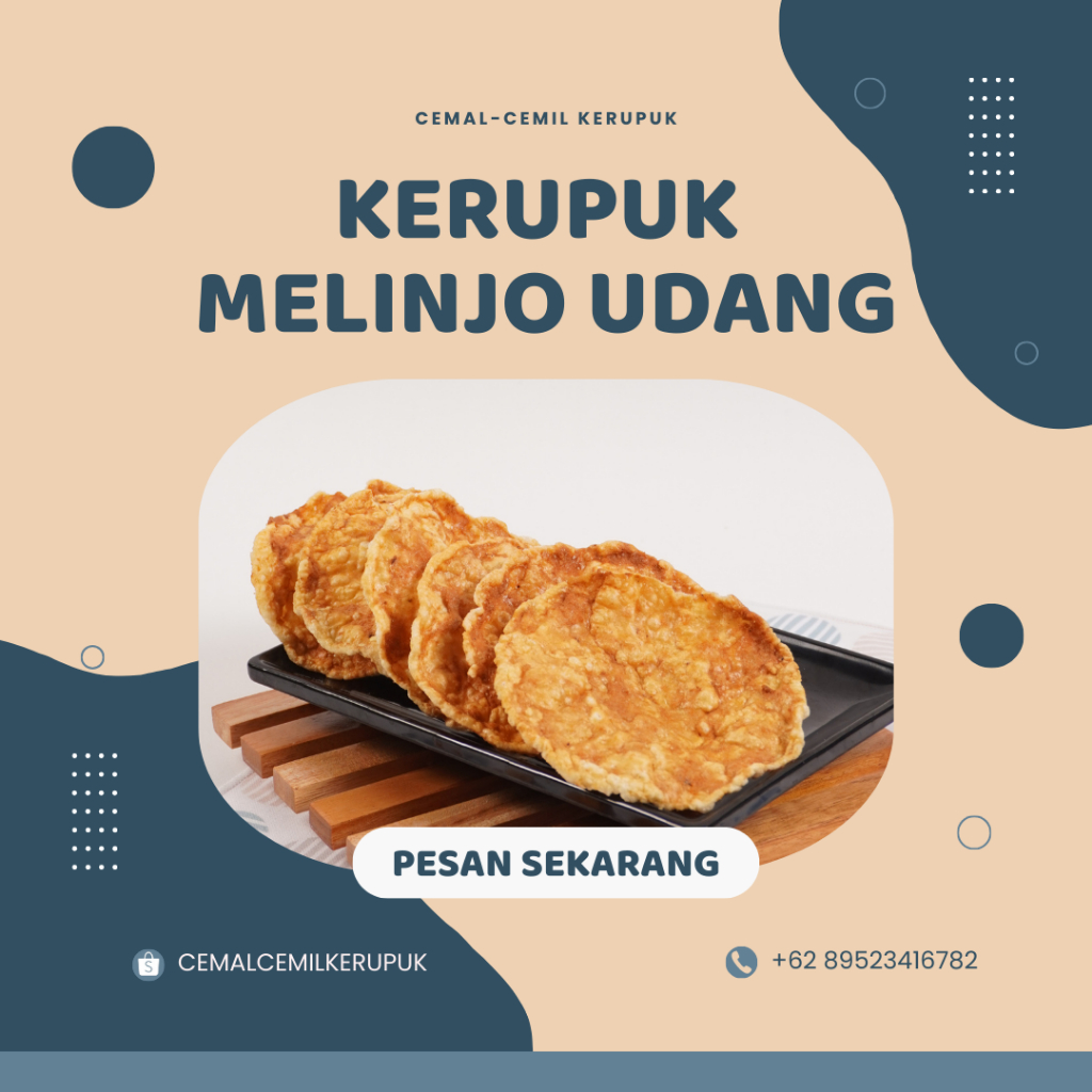 

Kerupuk Melinjo Udang Khas Pantai Kenjeran Surabaya 100 gram
