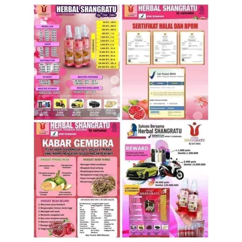 

herbal shangratu paket reseller 5 botol 250.000rb