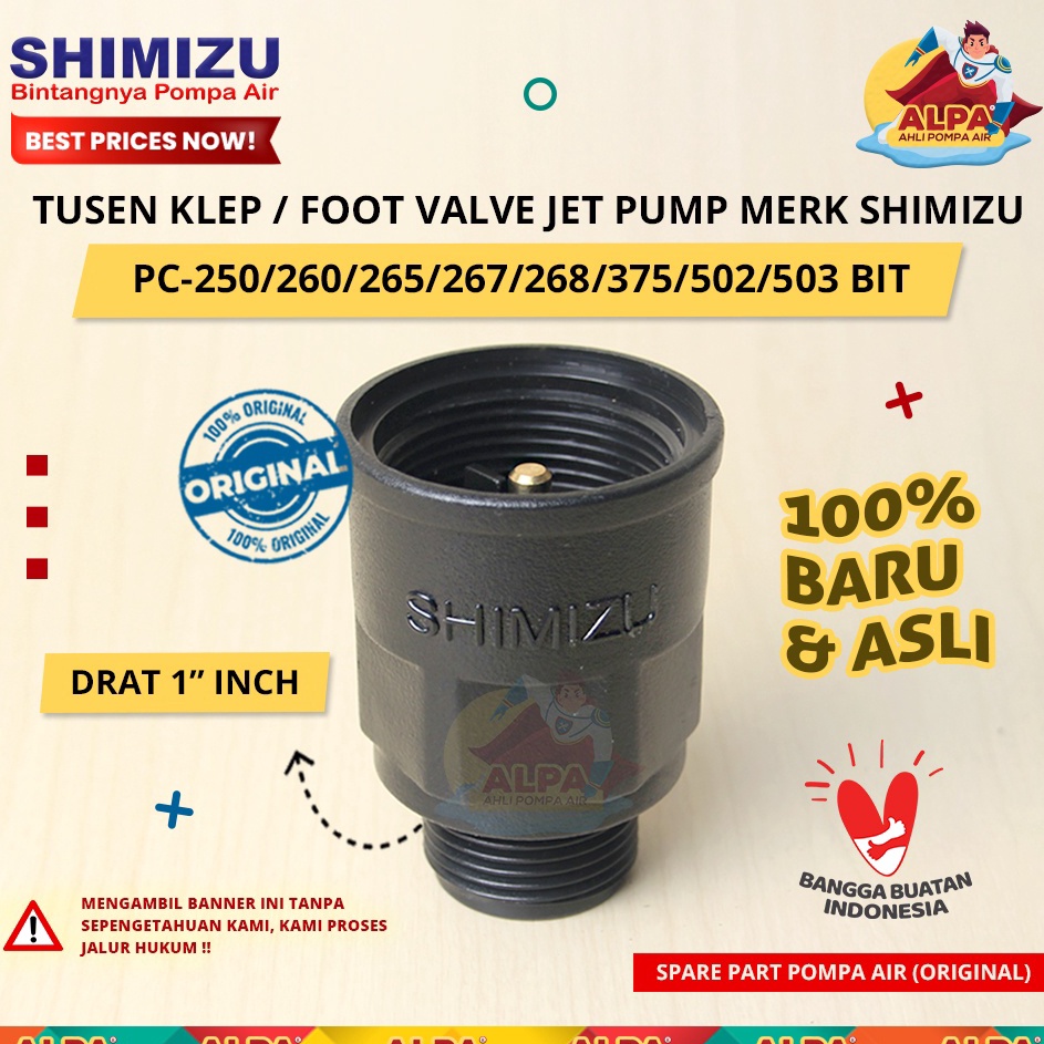 Hot Promo  Tusen Klep  Foot Valve Pompa Air Jet Pump Merk SHIMIZU Type PC25262652672683755253 BIT AS