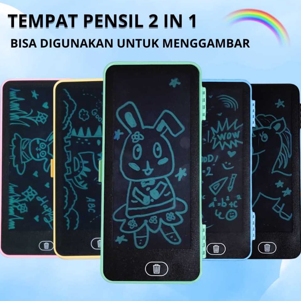 

KODE M59H Drawing Box Kotak Pensil Dan Papan Coret Kreatif Anak Dengan Digital Pad Edukasi