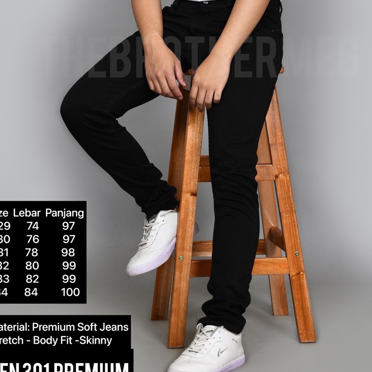 Borong Murah  Celana Jeans Pria  Celana Panjang Pria  Skinny Jeans Pria  Celana Pria Slim Hitam J1
